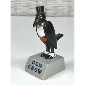 Vintage Old Crow Bourbon Whiskey Jubilee Figure Mascot Bar Statue 6 Inch